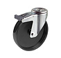 Estándar Rueda giratoria con freno + rueda de poliamida maciza Ø100 x W35mm para 200kg Prod ID: 42893