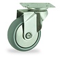 Institutional swivel castor 125 mm, TPE, ball bearing, plate 77x67 mm, 100 kg, Art. 2-8PG-25K