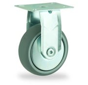 LIV SYSTEMS Roulette fixe 75 mm pour collectivités, polyéthylène, 60 kg