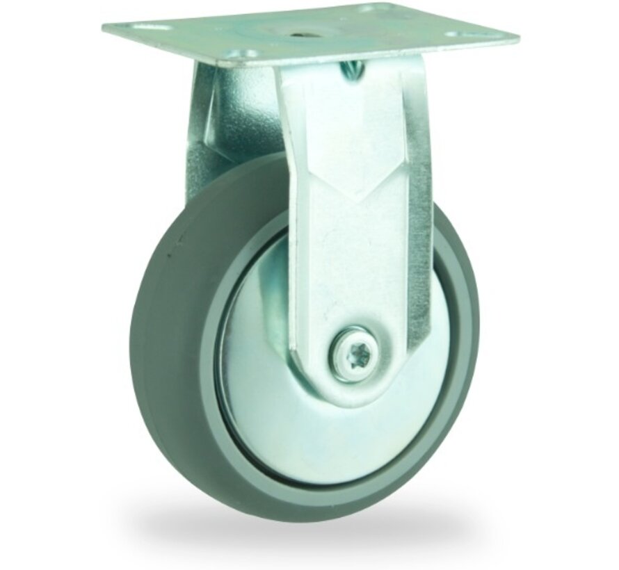 institucional Rueda fija + banda de polietileno Ø75 x W24mm para 60kg Prod ID: 44825