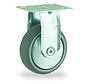 Institutional fixed castor 125 mm, TPE, ball bearing, plate 77x67 mm, 100 kg, Art. 2-8PS-25K