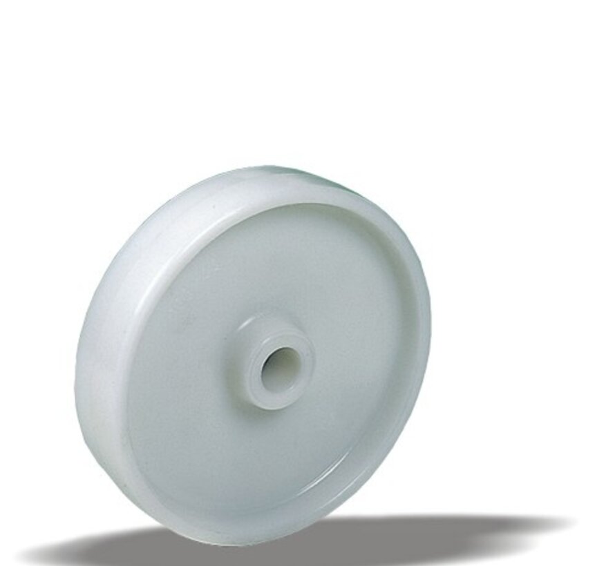 Heavy duty wheel 200 mm, polyamide, plain bearing, axle hole 20 mm, 500 kg, Art. 2-733, wheel centre white