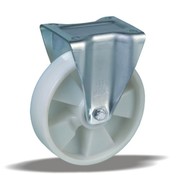 LIV SYSTEMS Fixed castor + solid polyamide wheel Ø160 x W50mm for 400kg