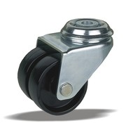 LIV SYSTEMS Kółko obrotowe 50 mm meblowe, poliamid, otwór pod śrubę 10,5 mm, 80 kg