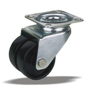 LIV SYSTEMS Ruota girevole 50 mm per mobili, poliammide, piastra 60x60 mm, 80 kg