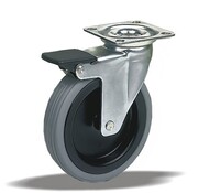 LIV SYSTEMS Vrtljivo kolo z zavoro 75 mm za pohištvo, polietilen, 75 kg