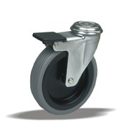 LIV SYSTEMS Swivel castor with brake + polyethylene tread Ø100 x W25mm for 80kg