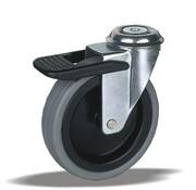 LIV SYSTEMS Vrtljivo kolo z zavoro 100 mm za pohištvo, polietilen, 80 kg