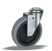 LIV SYSTEMS Vrtljivo kolo 100 mm za pohištvo, polietilen, drsni ležaj, 80 kg