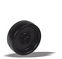 Ruota singola 80 mm, poliammide resistente al calore, boccola, foro asse 12 mm, 150 kg, Art. 2-760 ISO