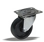 Rueda giratoria 80 mm, poliamida resistente al calor, cojinete liso, platina 105x85 mm, 150 kg, Ref. 2-427-16D