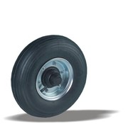 LIV SYSTEMS Koło 350 mm, guma czarna, łożysko kulkowe, otwór osi 25 mm, 300 kg