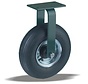 for rough floors Fixed  castor + black rubber tyre Ø350 x W100mm for  300kg Prod ID: 22827