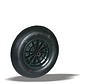 for rough floors wheel + black pneumatic  Ø400 x W100mm for  150kg Prod ID: 92007