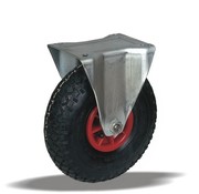 LIV SYSTEMS Roulette fixe 220 mm, pneumatique, platine 175x140 mm, 150 kg