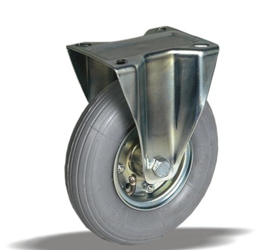 para suelos rugosos Rueda fija + gris neumático  Ø200 x W50mm para 75kg Prod ID: 31834