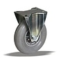 Rueda fija 200 mm, neumático, rodamiento de rodillos, platina 135x110 mm, 60 kg, Ref. 2-447 ISO