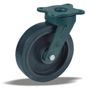 LIV SYSTEMS Swivel castor + injection-moulded polyurethane tread Ø160 x W50mm for 600kg