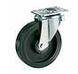 heavy duty Swivel castor + black rubber tyre Ø200 x W50mm for  600kg Prod ID: 42433