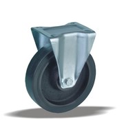 LIV SYSTEMS roulette fixe + pneu en caoutchouc noir Ø160 x W50mm pour 500kg