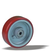 LIV SYSTEMS rueda + Banda de rodadura de poliuretano moldeado por inyección Ø125 x W40mm para 300kg