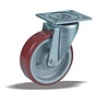 heavy duty Swivel castor + injection-moulded polyurethane tread Ø125 x W40mm for  300kg Prod ID: 42395