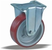 LIV SYSTEMS Fixed castor + injection-moulded polyurethane tread Ø125 x W40mm for 300kg