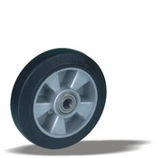 LIV SYSTEMS roue + pneu en caoutchouc noir Ø160 x W50mm pour 400kg