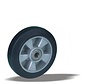 heavy duty wheel + black rubber tyre Ø160 x W50mm for  400kg Prod ID: 42514