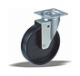 Swivel castor + solid polypropylene wheel Ø50 x W25mm for 50kg Prod ID: 32553
