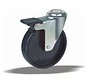 Furniture swivel castor with total brake 100 mm, polypropylene, plain bearing, bolt hole 10.5 mm, 80 kg, Art. 2-848 B10