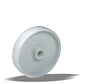 Heavy duty wheel 160 mm, polyamide, plain bearing, axle hole 25 mm, 400 kg, Art. 2-732, wheel centre white