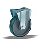 Fixed castor + injection-moulded polyurethane tread Ø200 x W50mm for 500kg Prod ID: 42633