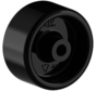Roue 50 mm pour meubles, polypropylène, palier lisse, alésage 6 mm, 50 kg, Réf. 2-823