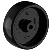 LIV SYSTEMS Möbel-Rad 75 mm, Polypropylen, Gleitlager, Achsloch 6 mm, 75 kg