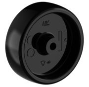 LIV SYSTEMS Transport wheel with solid polypropylene wheel Ø75 x W25mm for 75kg