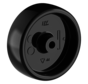 Furniture wheel 75 mm, polypropylene, plain bearing, axle hole 6 mm, 75 kg, Art. 2-833