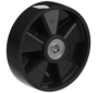 Roue 200 mm pour charges lourdes, polyamide, roulement à billes, alésage 20 mm, 500 kg, Réf. 2-277 ISO, corps de roue noir