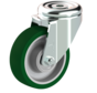Swivel castor 100 mm, polyurethane, ball bearing, bolt hole 12.5 mm, 150 kg, Art. 2-084-20K