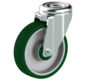 Kółko obrotowe 125 mm, poliuretan, łożysko wałeczkowe, otwór pod śrubę 12,5 mm, 200 kg, Nr art. 2-084-25V