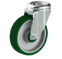 Vrtljivo kolo 125 mm, poliuretan, valjčni ležaj, pritrdilna luknja 12,5 mm, 200 kg, Šifra 2-084-25V