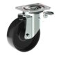 Swivel castor with brake + solid polyamide wheel Ø160 x W50mm for 400kg Prod ID: 42564