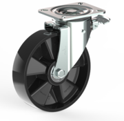 LIV SYSTEMS Roulette pivotante avec frein total 200 mm, 500 kg