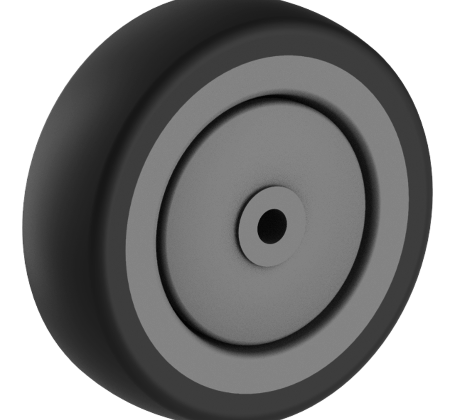institutionnel roue en polypropylène massif Ø100 x W30mm pour 85kg Prod ID: 44803