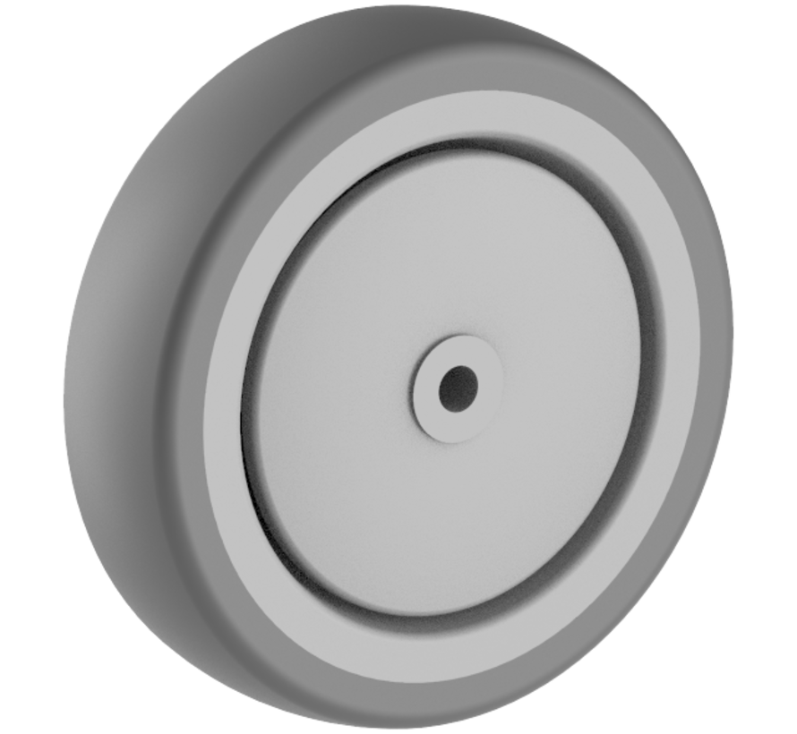 Koło 125 mm aparaturowe, polipropylen, łożysko kulkowe, otwór osi 8,3 mm, 100 kg, Nr art. 2-817-25K