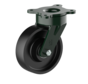 Swivel castor + solid cast iron wheel Ø160 x W50mm for 900kg Prod ID: 56198