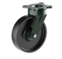 heavy duty Swivel castor + solid cast iron wheel Ø200 x W50mm for  1100kg Prod ID: 56200