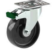 LIV SYSTEMS Ruota girevole con freno totale 125 mm, poliammide, 250 kg