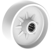 LIV SYSTEMS Wheel 108 mm, polypropylene, roller bearing, axle hole 12 mm, 150 kg