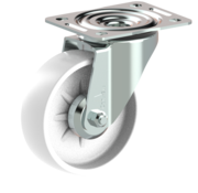 LIV SYSTEMS Roulette pivotante 108 mm, polypropylène, platine 105x85 mm, 150 kg